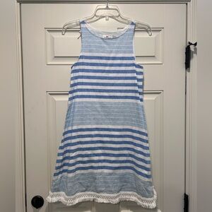 Blue and White Striped Vineyard Vines Womens Dress with size zipper